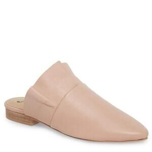 Free People Shoes Women 40 Mule Flats Ruffle Sienna Pink Slip On Leather Classic
